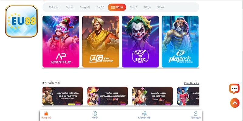 Trả lời câu hỏi về nhà cái EU88
